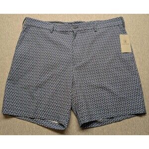 PGA TOUR Golf shorts 40 zip blue stretch UPF50 stretch gripper waist $39 Drinks